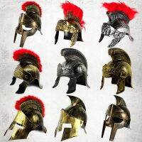 ☽ஐ Ancient Roman samurai helmet ancient hat warrior general shield children cosplay spartan warrior helmet