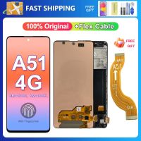 【CW】 6.5” Original LCD For Samsung Galaxy A51 Display Touch Screen Digitizer Replacement With Fingerprint A515 Flex Cable