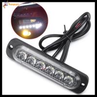 BAQEean ไฟ6W 12V สีดำ6ดวงไฟหน้ารถไฟตัดหมอกสัญญาณไฟเลี้ยวไฟหน้า LED ไฟทำงาน