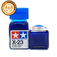 สีเครียน้ำเงินใสสูตรน้ำมัน Tamiya Enamel X23 Clear Blue 10ml