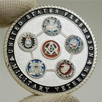 【CW】 USA Masonic Challenge Coin Freemasonry Brotherhood Friendship Morality Military Veteran Freemason Commemorative Coin Collection