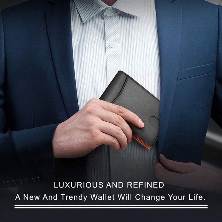 rfid-genuine-leather-men-wallets-money-bag-slim-thin-card-holder-wallet-carbon-fiber-male-small-short-purse-black-walet-billfold