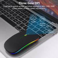 Wireless Mouse Bluetooth Rechargeable Mouse Ultra-thin Silent LED Colorful Backlit Gaming Mouse For iPad Computer Laptop PC