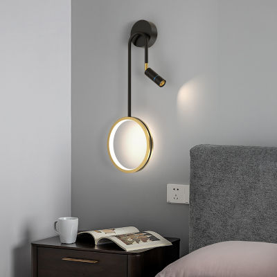 LED Bedroom Wall Light Bedside Reading Lighting Retro Wall Lamp Modern Nordic Creative Lamp Fixture AC90-260V
