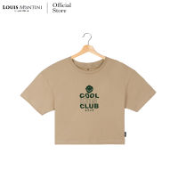 Louis Montini เสื้อครอปผู้หญิง 100% Cotton Women Crop tops (Coolkidsclub Ver.2) LMTS18