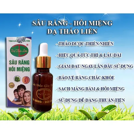 TINH DẦU RĂNG MIỆNG DẠ THẢO LIÊN GIÚP BẠN HẾT SÂU RĂNG, HÔI MIỆNG, VIÊM TAI GIỮA >>>>>>> CHO NGƯỜI LỚN VÀ TRẺ EM DẠ THẢO LIÊN 5ml