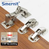 ◈⊙ Hinges Furniture Fittings No Punch for Kitchen Cabinets Cupboard Wardrobe Door Hinges with Screws Furniture Hardware