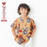 Boy Shanghai Dream Mandarin Top - Cotton Blend