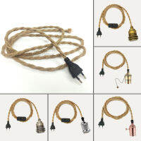 EU Plug 2M 3M Power Cord Pendant Light Twist Rope Cables E27 Lamp Holder with ON OFF Switch Wire Edison Bulb Socket Cord