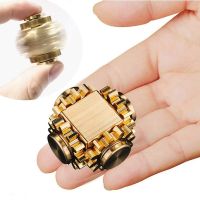 Fidget Gear Spinner Metal Brass Fidget Cube Spinner 4 Gears Figity Finger Games EDC Desk Toys Metal Gear Gyroscope Figet Spiner