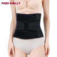 Adjustable Double Pull Lumbar Brace/Lower Back Belt for Women Postpartum Recovery Belt Waist Trainer Back Support Band Gray