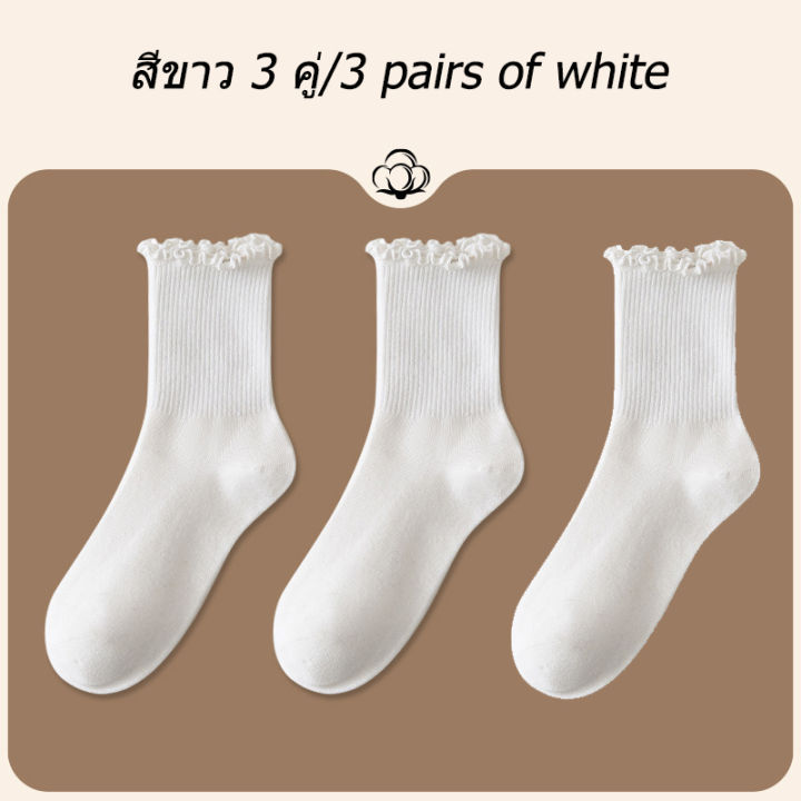 ถุงเท้ากองลูกไม้สีขาวฤดูใบไม้ผลิและฤดูร้อนส่วนบางญี่ปุ่น-jk-ถุงเท้าโลลิต้าแมรี่เจนรองเท้าถุงเท้าหลอดกลาง