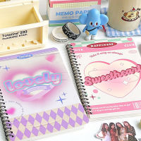 A5 Coil Book Pink Notepad Pink Coil Book Love Notepad Love Horizontal Coil Book Retro Notebook Learning Notebook