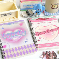 High Beauty Notebook Horizontal Notepad A5 Coil Book Love Horizontal Coil Book Retro Notebook Learning Notebook