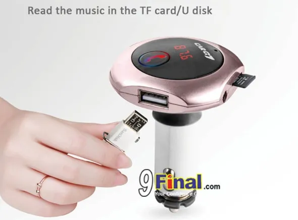 9Final เครื่องเล่น Mp3 เครื่องเล่นเพลง ฟังเพลง ฟังเพลงเอ็มพี 3 Bluetooth  Car Kit Fm Transmitter Mp3 Q8 Music Player 2 Port Usb Charger For Iphone  Samsung Tablet Pc ( สีชมพู) Rose Pink | Lazada.Co.Th