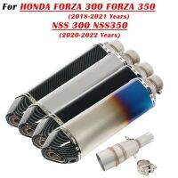 ท่อไอเสียพร้อมท่อเชื่อมกลางสำหรับฮอนด้าฟอร์ซา300 350 NSS300 Forza350 Forza300 NSS350 2018 - 2021