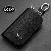 □☽ↂ For KIA Telluride 2022 EV6 Keychain Leather Key Case For Cadenza Sportage Seltos Soul Rio New Cerato Sedan Car Accessories