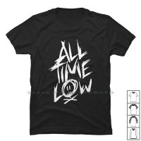 All Time Low T Shirt Cotton Typography Popular Quotes Trend Time Logo Tim Low End Ny Me Go Gildan