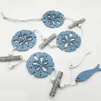 Funnmall 12pcs Marine Style การจัดแต่งไม้เดสก์ท็อปการตกแต่งเลย์เอาต์เชลล์กลวง