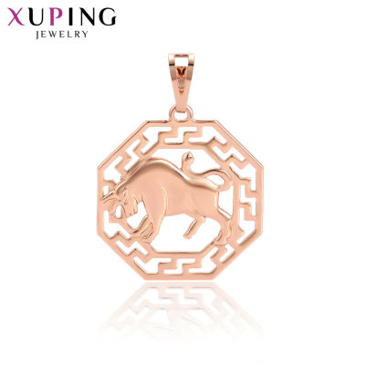 Xuping Jewelry Luxury Rose Gold Color Necklace Pendants 33879