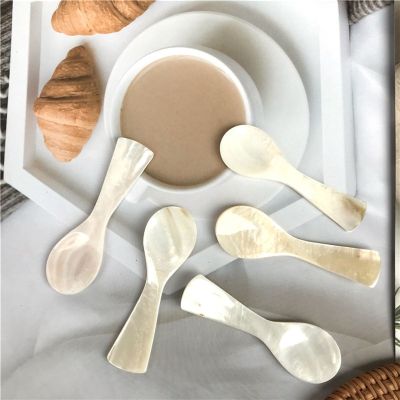 Creative Conch Shell Spoon Tea Spoons Natural Pearl Seashells Coffee Spoon Christmas Gifts Kitchen Tools Tableware Decoration Serving Utensils