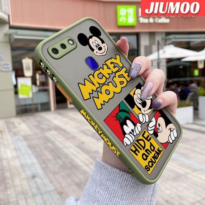 เคส-jiumoo-สำหรับ-oppo-r15-r15-pro-เคส-r17ลายการ์ตูนเคสโทรศัพท์เนื้อแข็งด้านหลังบางกันกระแทกมิกกี้เมาส์แฟชั่นดีไซน์ใหม่ขอบปลอกซิลิโคนคลุมทั้งหมดเคสป้องกันเลนส์กล้อง