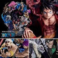 Figure ฟิกเกอร์ Last Sleep Studio จากการ์ตูนเรื่อง One Piece วันพีซ เต็มพิกัดสลัดจอมลุย วันพีช Monkey D Luffy on Throne มังกี้ ดี ลูฟี่ บนบัลลัง กับ ตัวร้ายในเนื้อเรื่อง สูง 65 cm มนุษย์ยาง กลุ่มโจรสลัดหมวกฟาง งานปั้น Resin Statue โมเดล Complete Model