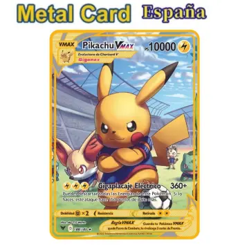 10-54Pcs Spanish Pokémon Cards Pokemon Pikachu Cards Original Spanish  Pokemon Cards Gold Metal Pokemon Card