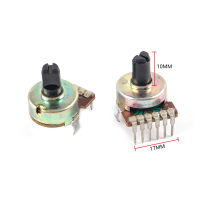 [CANAMEK] 2pcs Type 161 Semi-Circular SHAFT 50K B503 Potentiometer 6Pin Power Amplifier Tuning Potentiometer SWITCH