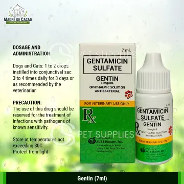 Gentin eye clearance drops for dogs