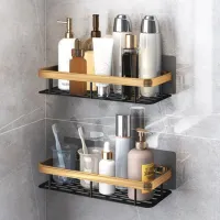 Water-proof Shower Caddy Space Saver Aluminum Bath Essentials Shower Shelf for Toilet