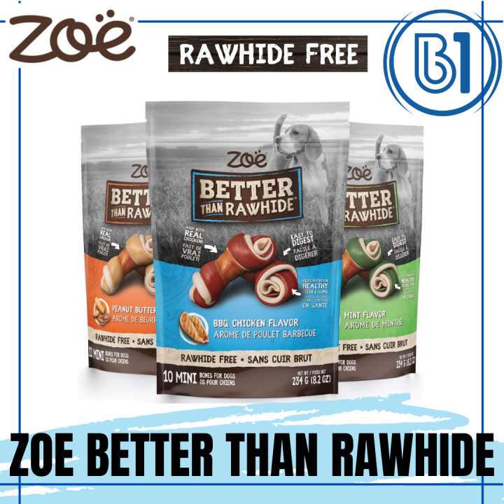 Zoe Better Than Rawhide Mini Bones Dog Treats 10 Pcs / Pack (8.2 oz) Lazada PH
