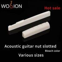 Wosion กระดูกวัวกีตาร์โปร่งฟอกขาวและน็อตกีร์ต้าคลาสสิค Slotted,ถั่วบนและล่าง Slotted ในขนาดต่างๆ,