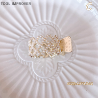 TOOL IMPROVER คลิปหนีบผมหางม้าสูงป้องกันการหย่อนคล้อยแบบถาวรกิ๊บผมหางม้ากิ๊บหนีบผมฉลามสำหรับผู้หญิงคลิปสีแดง