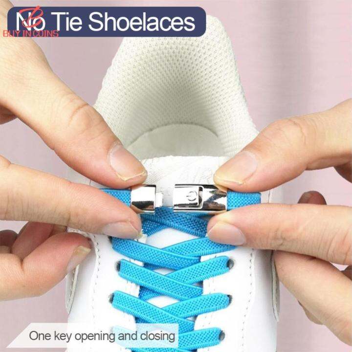 BC 6MM/8MM No Tie Shoe laces Press Lock Shoelaces Without Ties Elastic
