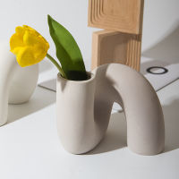 Nordic Style Modern Art Plower Arrangement Pot Ornaments Ceramic Vase Living Room Decor Desktop Office Interior Home Decorati