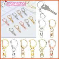 91LINTIN 10Pcs โลหะ แหวนแยก DIY พวงกุญแจ การทำเครื่องประดับ สายรัดกระเป๋า ปลอกคอ Carabiner Snap กุ้งก้ามกราม ตะขอ