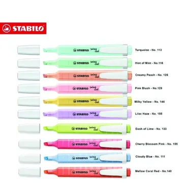 NEW!! Stabilo Schwan Swing Cool Pocket Highlighter | 10 or 14 Pastel Colour  Set