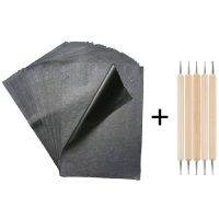 25Pcs Carbon Copy Paper for Tracing Transfer Graphite Painting Carbon Paper Reusable for Wood Paper Canvas with Tool Shoes Accessories