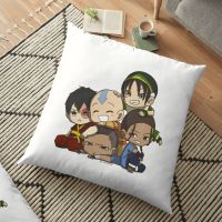 Avatar the Last Airbender Chibi Gaang Sticker Floor Pillow Sofa Pillow Cover Christmas Pillowcase