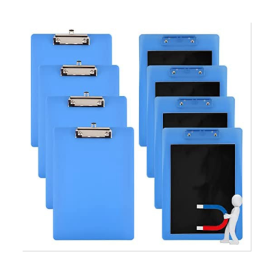 Magnetic Clipboards Clip with Low Profile Letter Size Clipboards 9x12.5Inch Standard Clip for Refrigerator Office Home