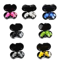 Swimming Ear Plug and Nose Clip Swimming Earplugs Ear Nose Protector Swimming Ear Plugs with Storage Box for Surfing Adult Kids