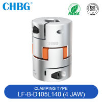 LF-B-D105L140อลูมิเนียมเพลา Coupler ขากรรไกรพลัมแมงมุมหนีบประเภท CNC มอเตอร์ Encoder Coupling 20มม. ถึง60มม. สำหรับ Dividing Table