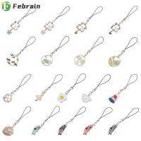 FEBRAIN เชือกแขวน เครื่องประดับกระเป๋า สายคล้องกุญแจ มินิ ดอกไม้ น่ารัก จี้เคสโทรศัพท์