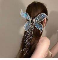 New Sequenant Flash Butterfly Duck Mint Flower Crystal Barlier Hair Flowers Elegant Fashion Picking Ins Net