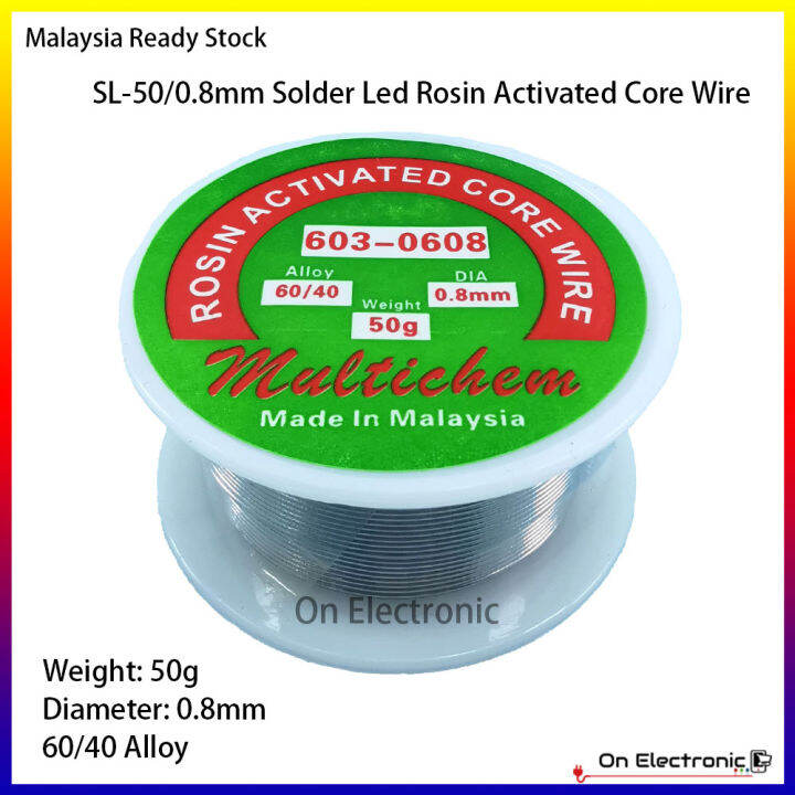 SL-50/0.8mm Solder Led 50G/5.56g x 0.8mm 60/40 Alloy Rosin Activated ...