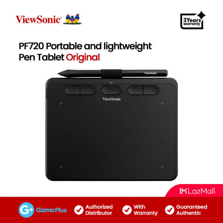 ViewSonic PF720 Pen Tablet Drawing Pad for Illustrators, Graphic