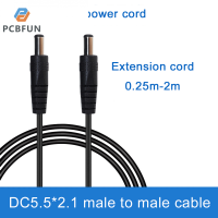 pcbfun สายไฟตัวผู้5.5มม. X 2.1มม. ตัวผู้กับสายอะแดปเตอร์2464 22AWG หัวต่อตัวผู้คู่สำหรับและอีกมากมายกล้องวงจรปิดแถบไฟ LED/กล้องวงจรปิด/กล้องวงจรปิด