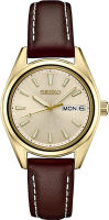 Seiko Womens Japanese Quartz Dress Watch with Stainless Steel Strap. CHAMPAGNE