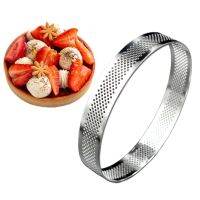 【hot】☁∋☾  127x20mm Round Perforated Tart 304 Tartlet Mold Make Fruit Egg